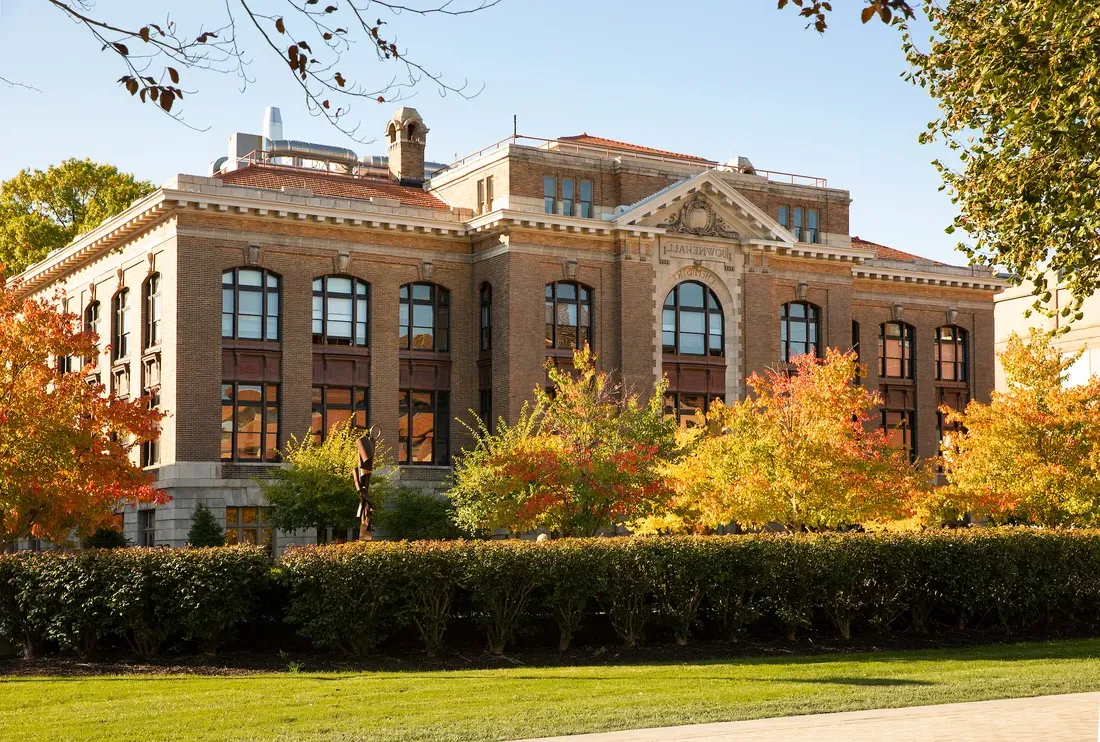 The outside of the Schine Student Center.